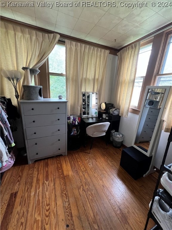 interior space featuring wood-type flooring