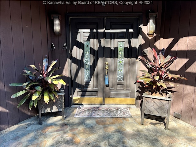 view of doorway to property