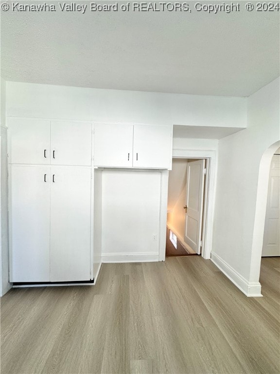 interior space with light wood-type flooring