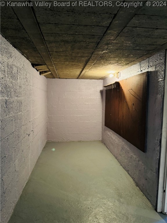 view of basement