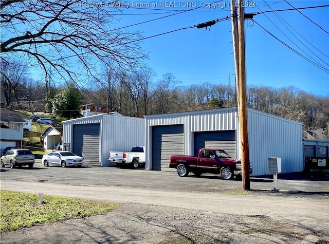 view of outbuilding with a garage