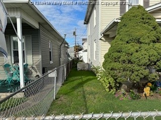 view of home's exterior featuring a yard