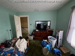 bedroom with a textured ceiling