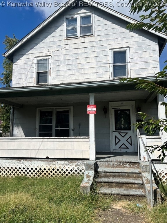 view of front of house featuring a porch