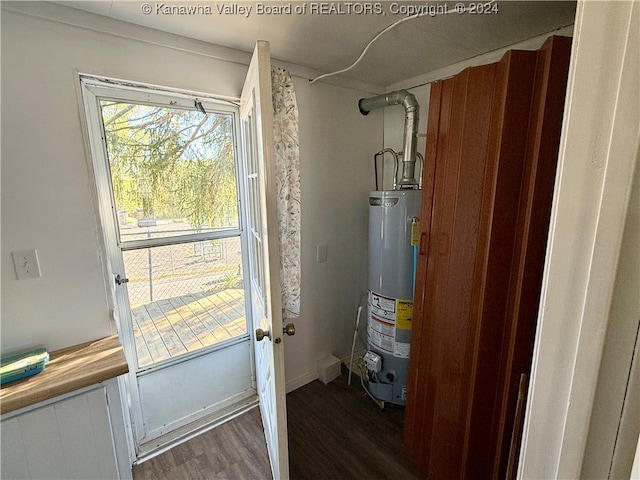 interior space featuring water heater