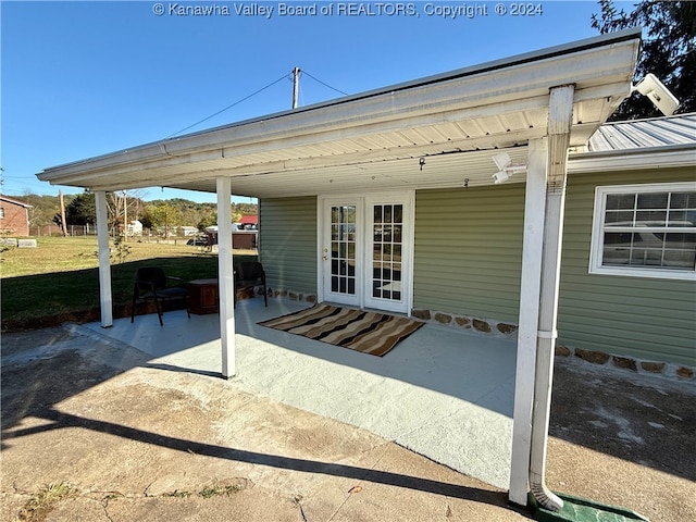 view of patio / terrace with french doors