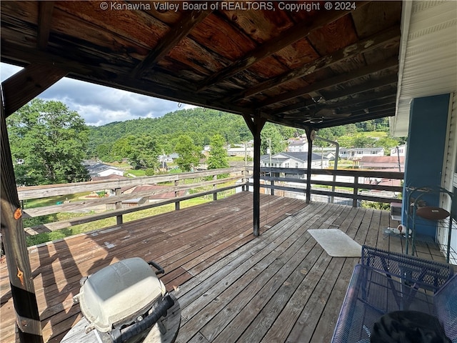 view of wooden deck