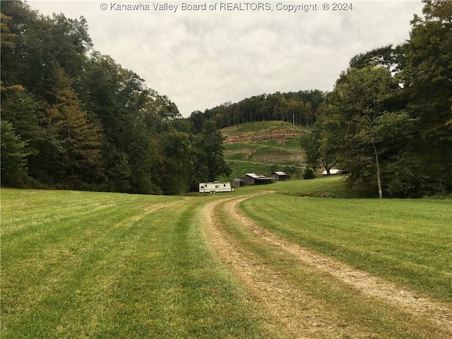 view of street featuring a rural view