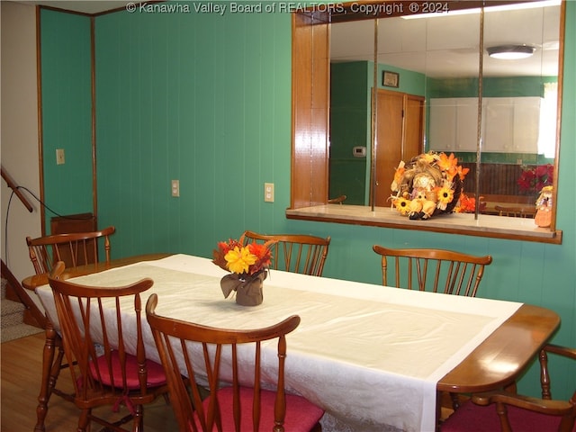 dining room featuring wood-type flooring