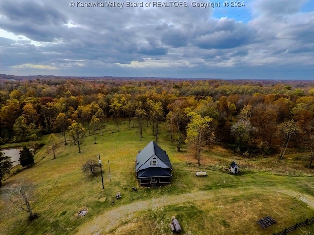 drone / aerial view featuring a rural view