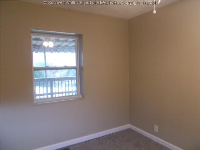 view of carpeted empty room