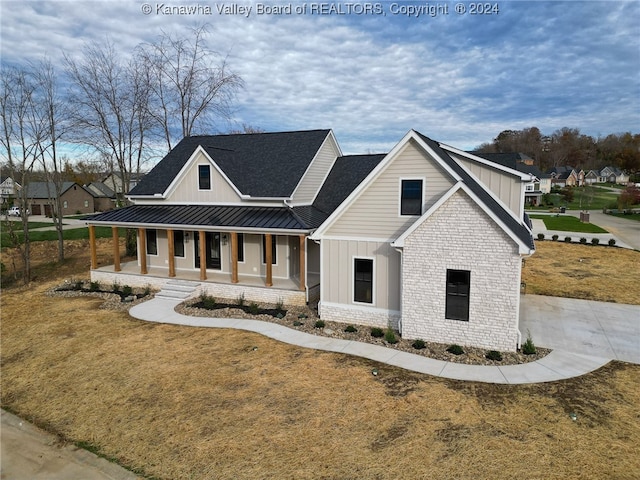 view of front of home with a porch