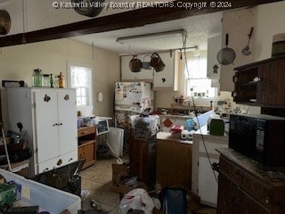 kitchen with white cabinetry