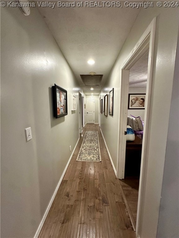 hall featuring hardwood / wood-style floors