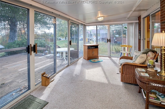 sunroom featuring a wealth of natural light