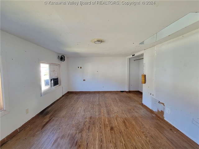 empty room featuring hardwood / wood-style floors