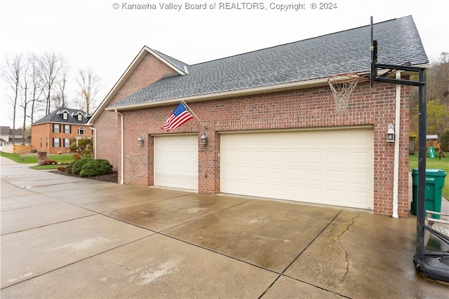 view of home's exterior featuring a garage