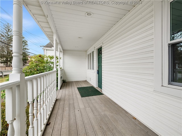 view of wooden deck