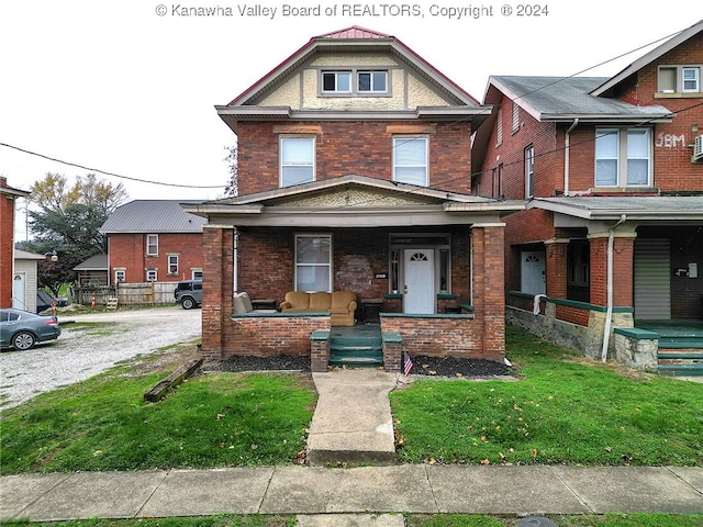 view of front of property with covered porch