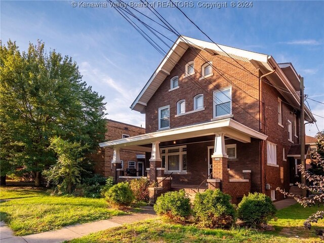 view of front of house featuring covered porch