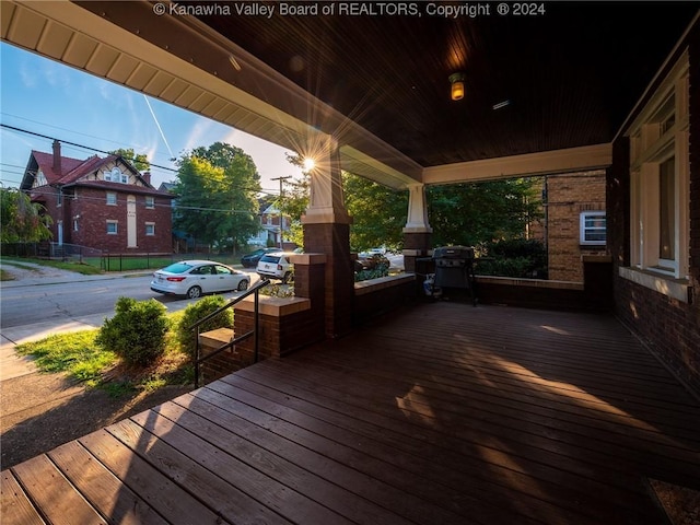 1515 Lee St E, Charleston, WV 25311 - deck with a grill and a porch
