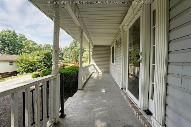 balcony with covered porch