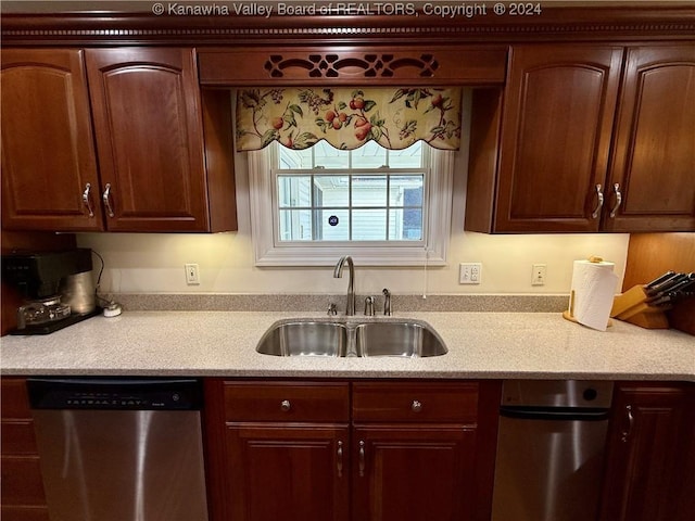 kitchen featuring sink and stainless steel dishwasher