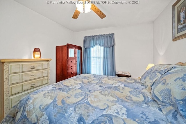 bedroom with ceiling fan