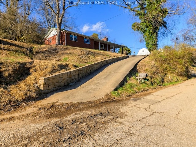 view of road