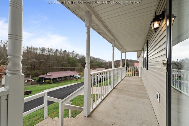 view of patio / terrace with a porch