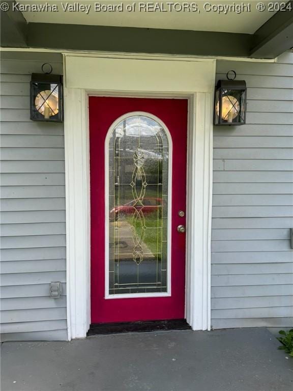 view of doorway to property