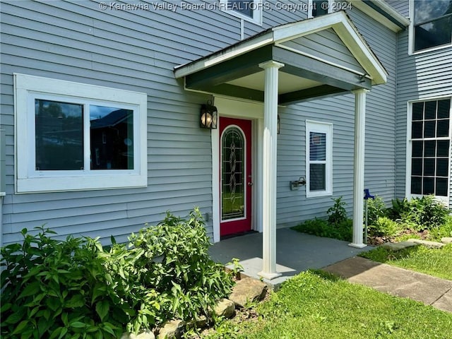 view of doorway to property