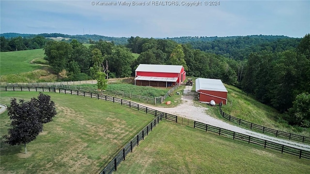 exterior space featuring a rural view