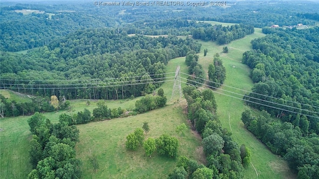 bird's eye view featuring a rural view