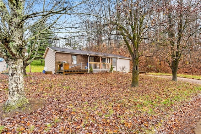 view of front of house featuring a deck