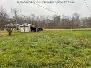 view of yard with an outdoor structure