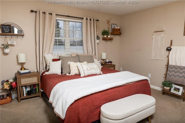 view of carpeted bedroom