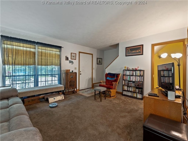 view of carpeted living room