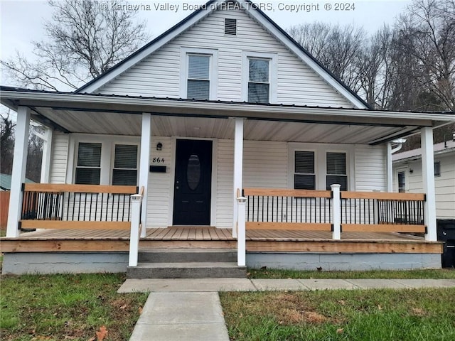 view of front of house featuring covered porch