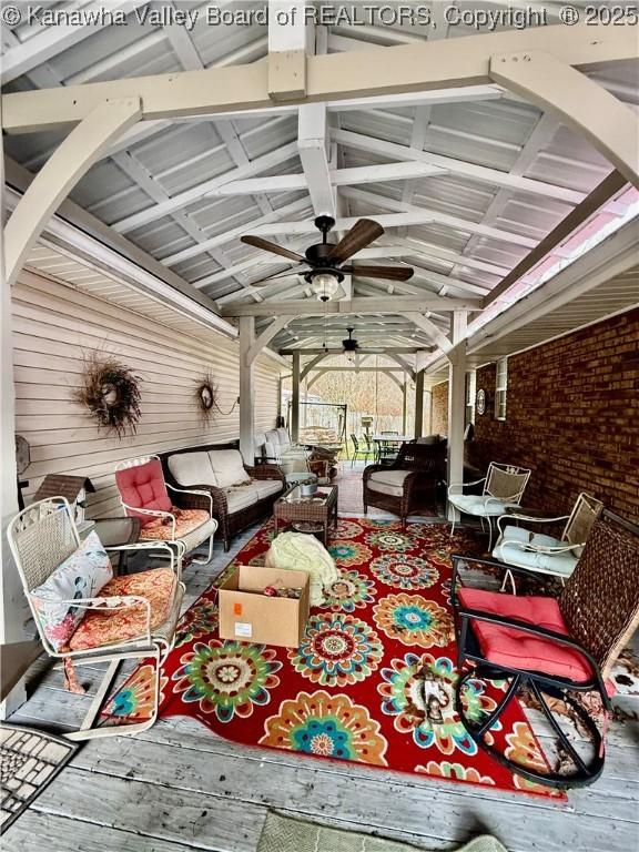 view of patio / terrace with an outdoor living space