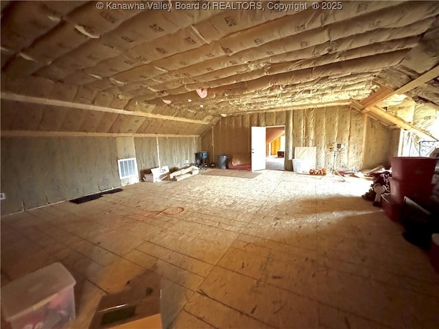 view of attic