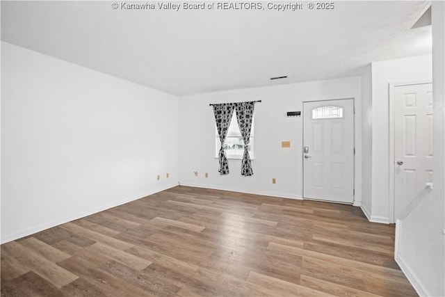 foyer featuring hardwood / wood-style flooring