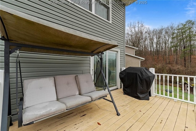 deck with grilling area