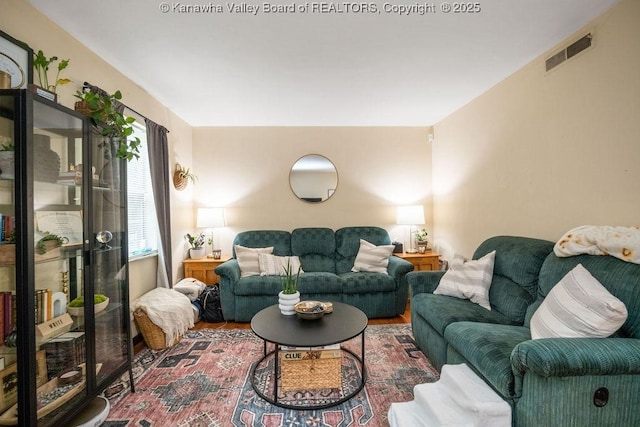 living room featuring hardwood / wood-style floors