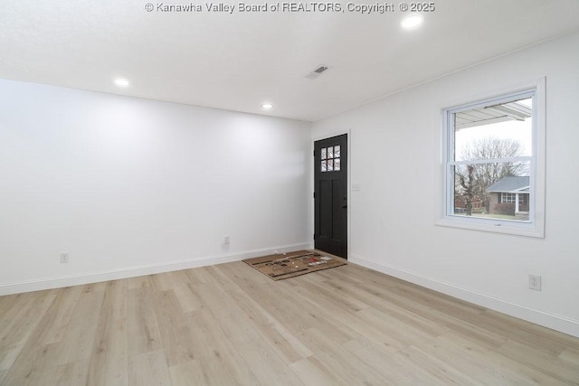 entryway featuring light hardwood / wood-style flooring