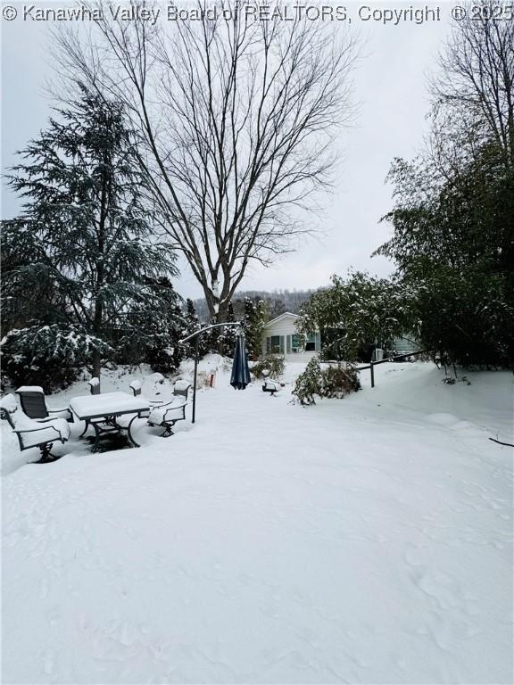 view of snowy yard