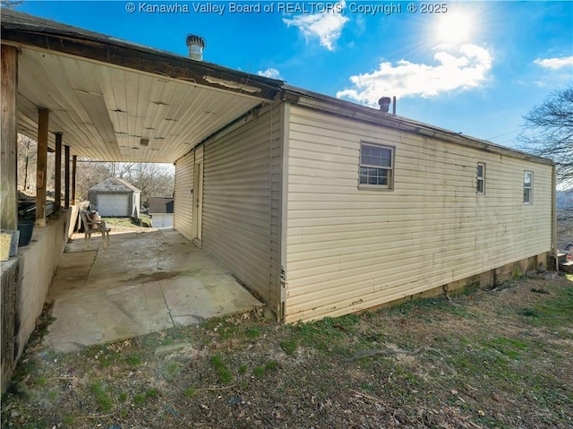 view of home's exterior featuring a patio