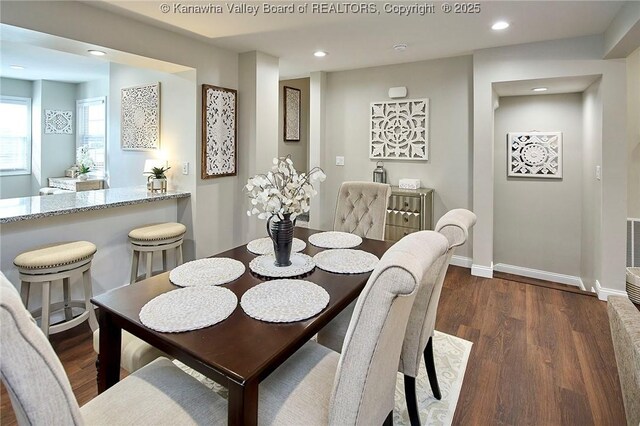 dining room featuring dark hardwood / wood-style floors