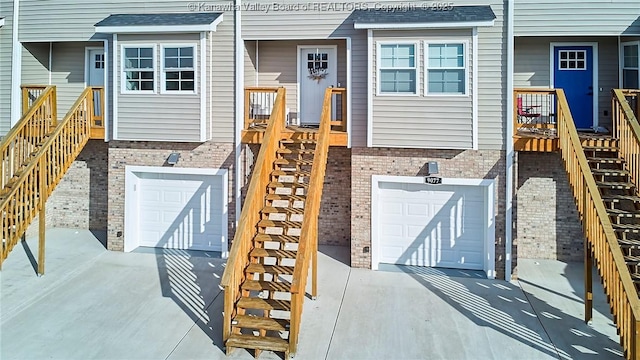 exterior space featuring a garage