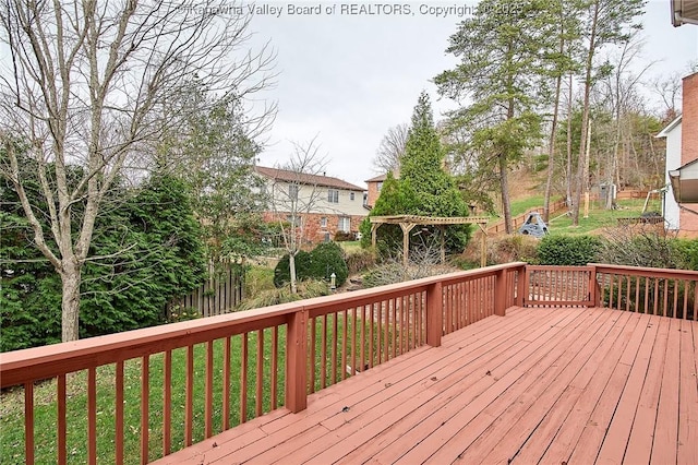 view of wooden deck